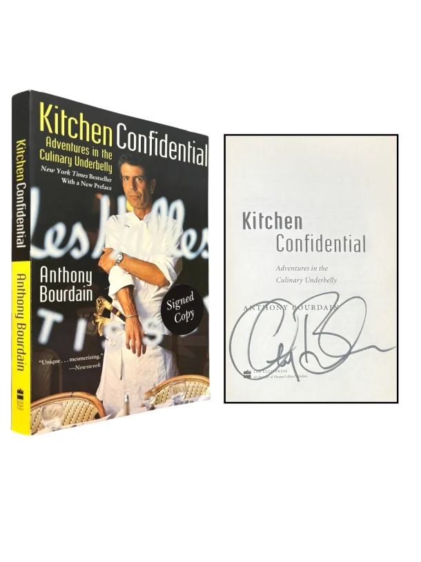 BOURDAIN, Anthony. Kitchen Confidential: Adventures in the Culinary Underbelly (Signed by Bourdain) Anthony Bourdain, Kitchen Confidential, Signed,