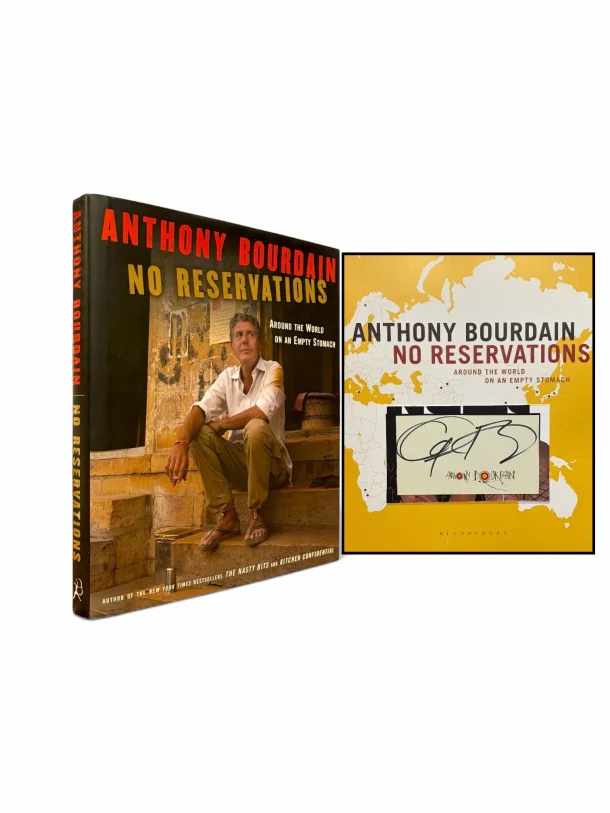 BOURDAIN, Anthony. No Reservations: Around the World on an Empty Stomach (Signed first edition) Anthony Bourdain, signed book, No Reservations, autograph