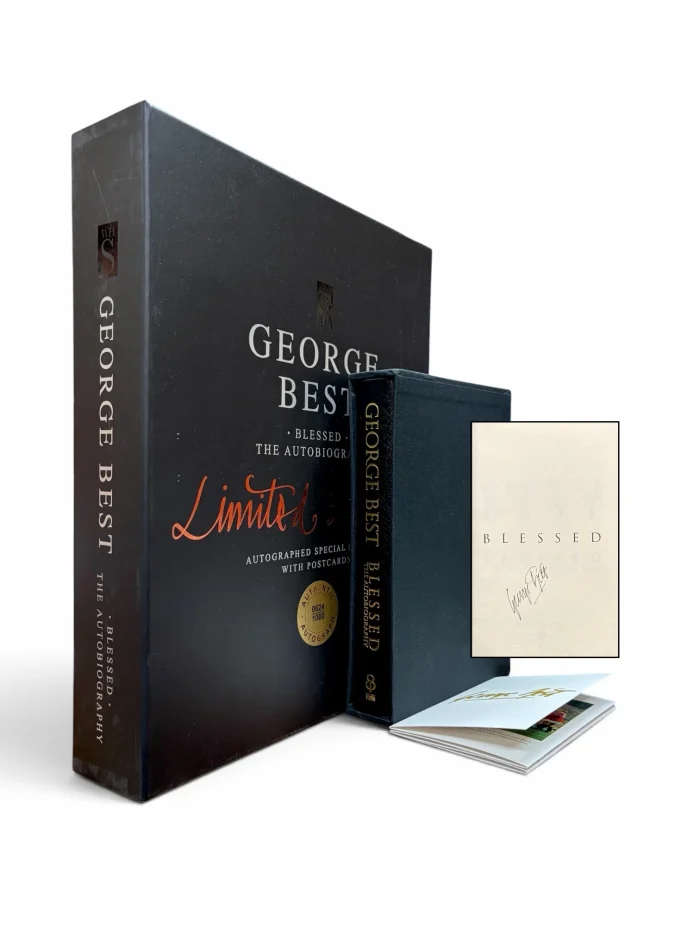 BEST, George. Blessed ltd George Best signed book, first edition, Manchester united, autograph