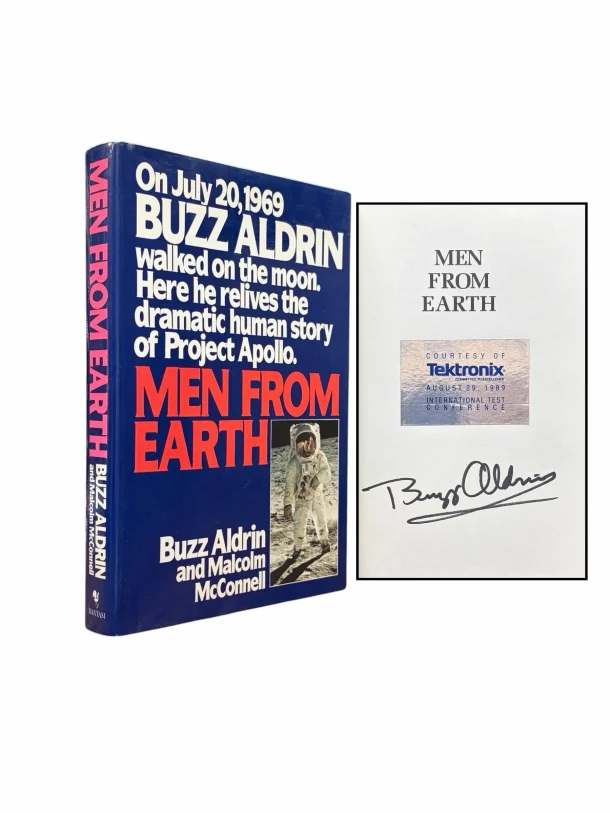 ALDRIN, Buzz & McCONNELL, Malcolm. Men From Earth. (Signed by First Edition) (Copy) Buzz Aldrin signed book. First edition