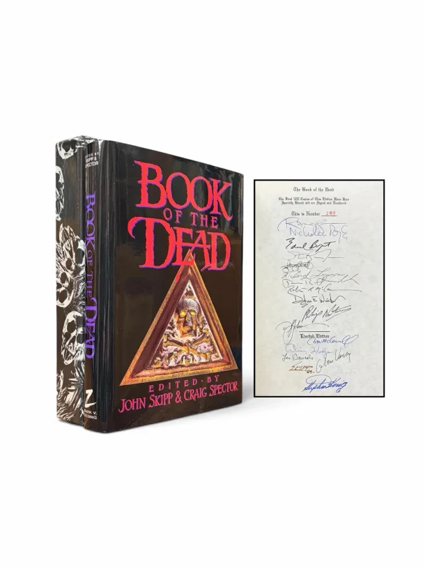 KING, Stephen & SKIPP, John & SPECTOR, Craig. Book of the Dead. (Signed Limited Edition including Stephen King, Ramsey Campbell, Richard Laymon, Robert R. McCammon and 14 others) Stephen King, Book of the Daed, first edition, Signed First Edition, autograph