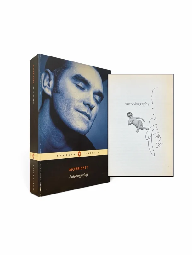 MORRISSEY. Autobiography. (Signed by The Smiths lead singer) Morrissey Autobiography signed book, signed copy, Penguin Classics edition, showing Morrissey’s The Smiths, First edition