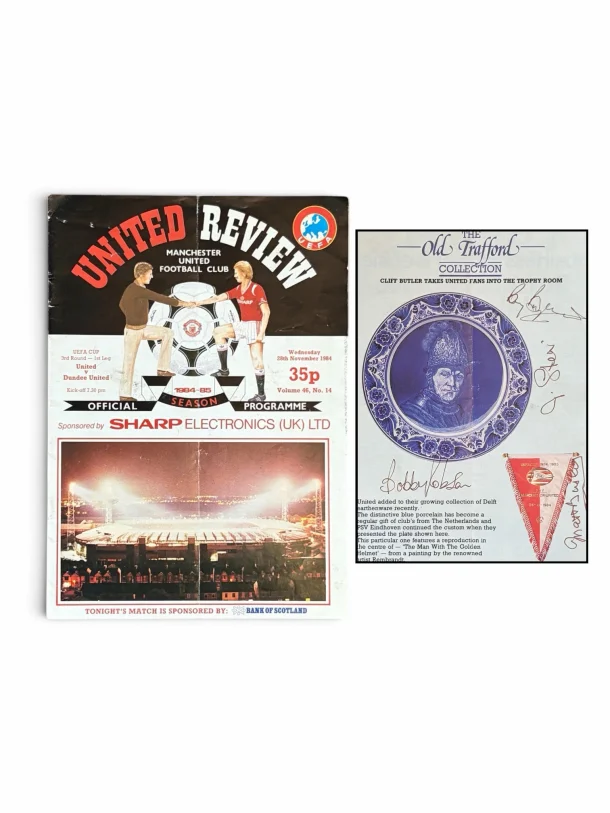 Manchester United autograph, signed, matt busby, jock Stein