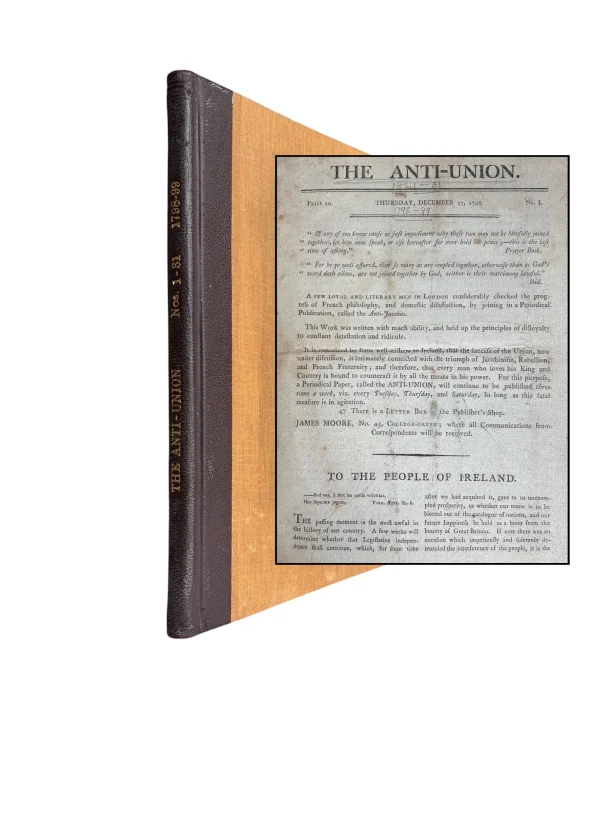ANTI-UNION. The Anti-Union. No. 1, December 27, 1798 – No. 31, March 7, 1799. The Anti-Union 1798
